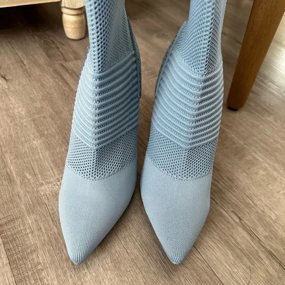 NWT Steve Madden Maxwelle Knit Pointed Toe Boots Blue size 9 - Picture 4 of 13